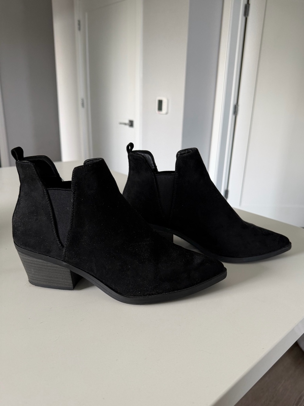 Universal Thread Black Suede Ankle Boots